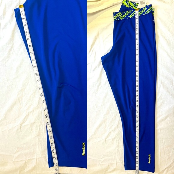 Reebok Playdry Workout Ready Collection bright blue cropped leggings - Picture 4 of 11